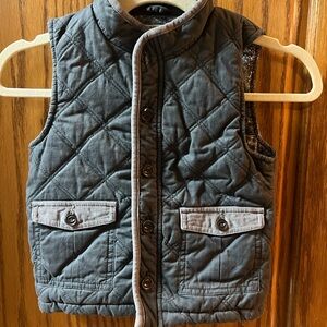 Children's Quilted Vest - Charcoal
